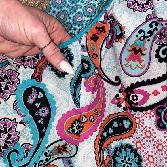 No Boundaries dress sleeveless smocked top large front pockets ruffle hem SZ LG - Picture 6 of 9